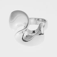 Silver Tone Twisted Metal Ring