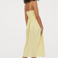 Linen-blend dress