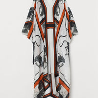 Silk-blend kaftan