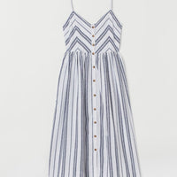 Linen-blend dress