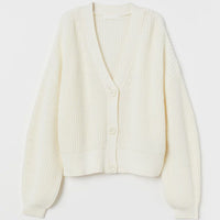 Rib-knit cardigan