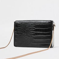 Black mini boxy cross body bag