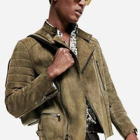 Suede Moto Jacket